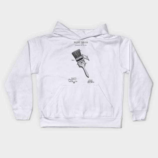 PAINT BRUSH patent Kids Hoodie by Dennson Creative